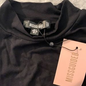 Black long sleeve turtle neck top